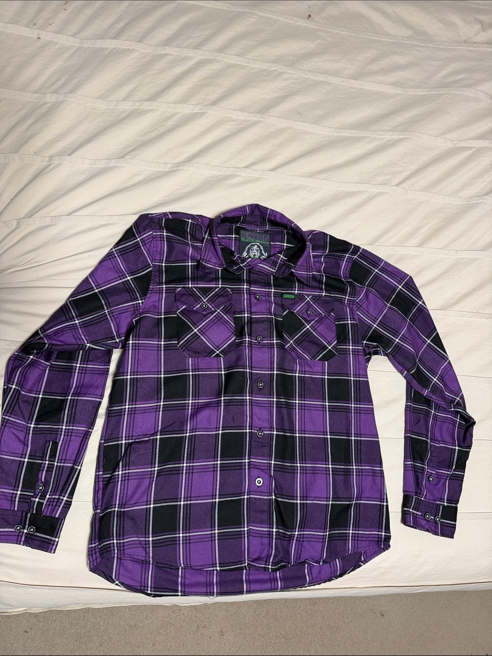 DIXXON Purple & Black Plaid Men’s Long-Sleeve Button-Down Shirt